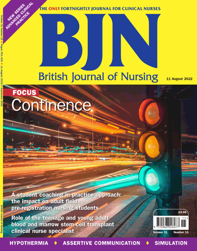 British Journal Of Nursing - Issues